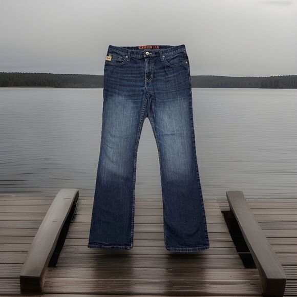 Cinch Ian Bootcut Jeans Mens 32x30.5 Blue Stretch Denim Western Cowboy Rodeo - Picture 1 of 9